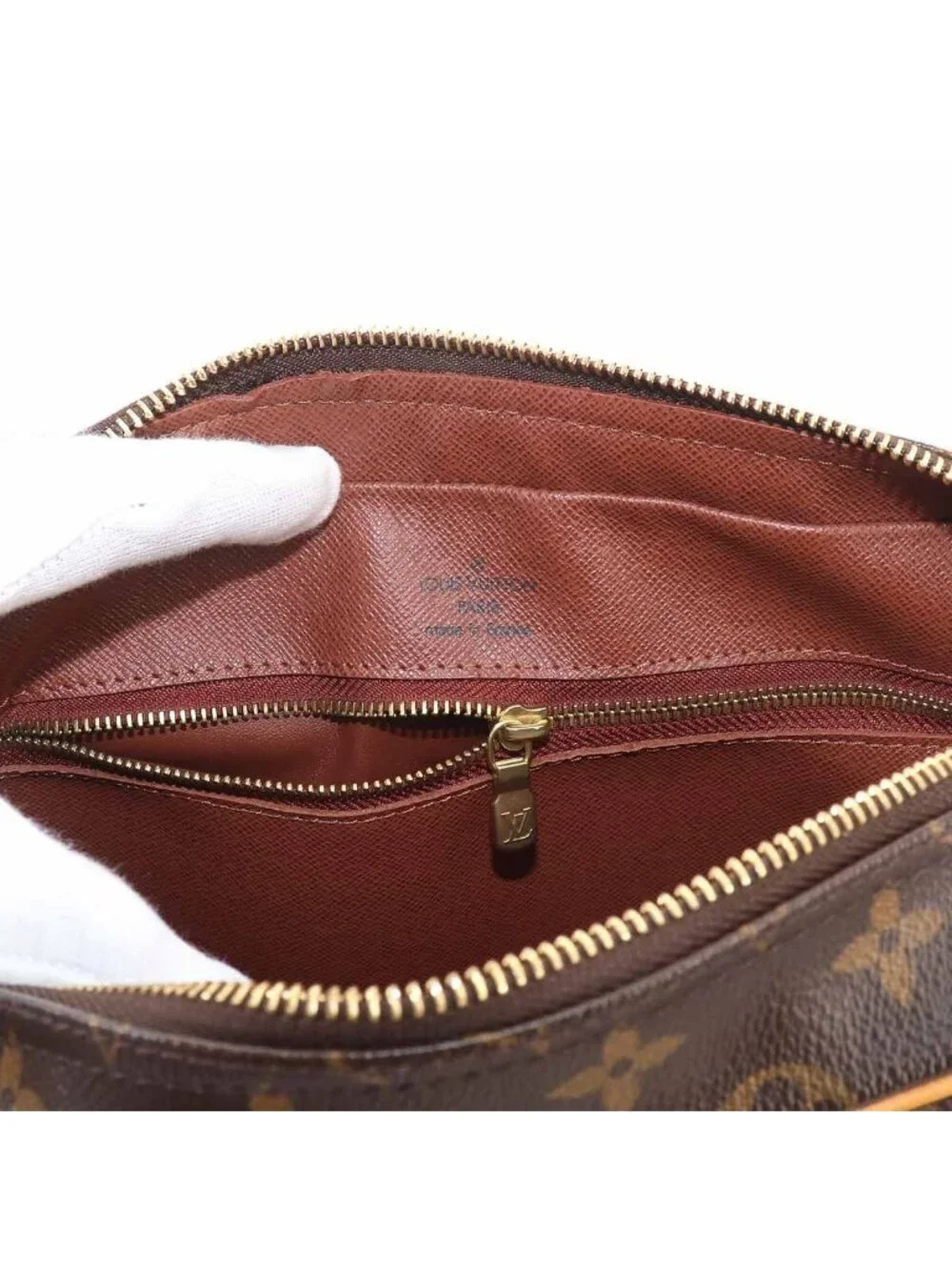 Louis Vuitton Monogram Nile Shoulder Bag Brown Gold